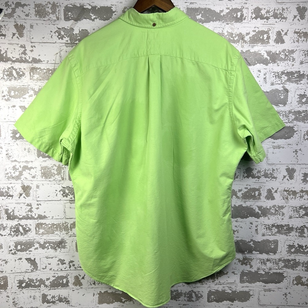 Vtg Polo Ralph Lauren Men's XL Button Down Shirt Lime Green Pink Pony Preppy Y2K - Picture 4 of 13